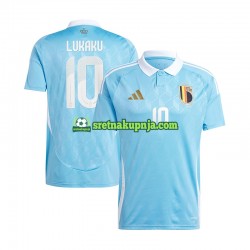 Muškarci Gostujući Away Dresova Belgija Romelu Lukaku 10 Euro 2024 Plava Kratkih Rukava Muškarci Gostujući Away Dresova Belgija Romelu Lukaku 10 Euro 2024 Plava Kratkih Rukava