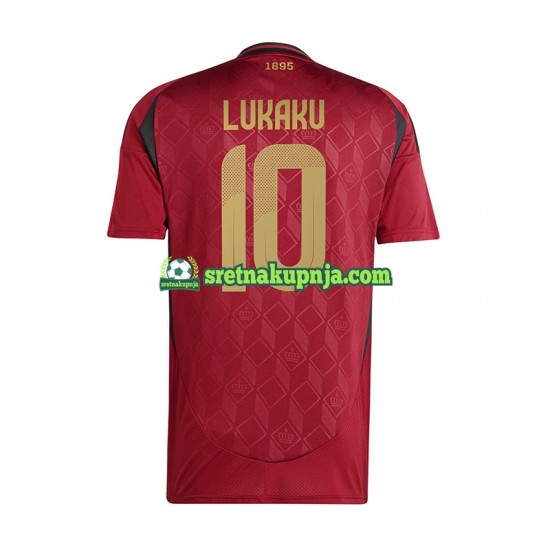 Muškarci Domaći Home Dresova Belgija Romelu Lukaku 10 Euro 2024 Crvena Kratkih Rukava
