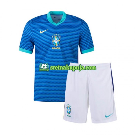 Dječja Gostujući Away Dresova Brazil Copa America 2024 Plava Kratkih Rukava