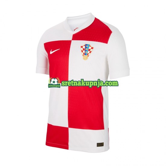 Muškarci Domaći Home Dresova Hrvatska Euro 2024 Kratkih Rukava