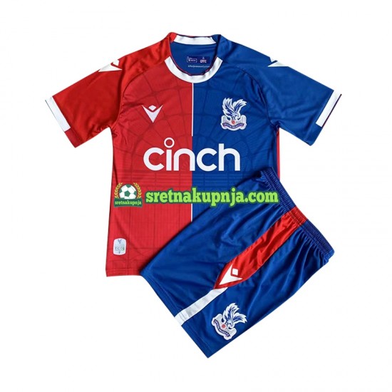 Dječja Domaći Home Dresova Crystal Palace 2023-2024 Kratkih Rukava