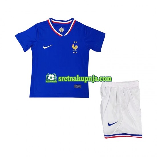 Dječja Domaći Home Dresova Francuska Euro 2024 Plava Kratkih Rukava