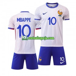 Dječja Gostujući Away Dresova Francuska Kylian Mbappe 10 Euro 2024 Bijela Kratkih Rukava