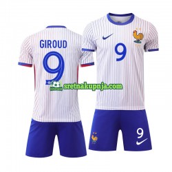 Dječja Gostujući Away Dresova Francuska Olivier Giroud 9 Euro 2024 Bijela Kratkih Rukava