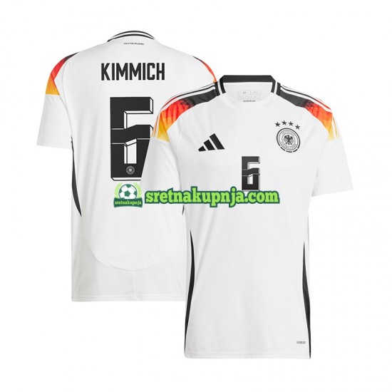 Muškarci Domaći Home Dresova Njemačka Joshua Kimmich 6 Euro 2024 Bijela Kratkih Rukava