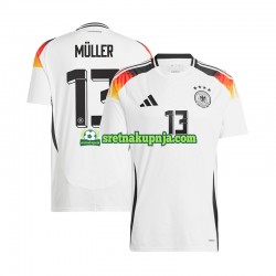 Muškarci Domaći Home Dresova Njemačka Thomas Muller 13 Euro 2024 Bijela Kratkih Rukava