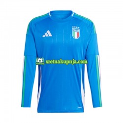 Muškarci Domaći Home Dresova Italija Euro 2024 Plava Dugim Rukavima
