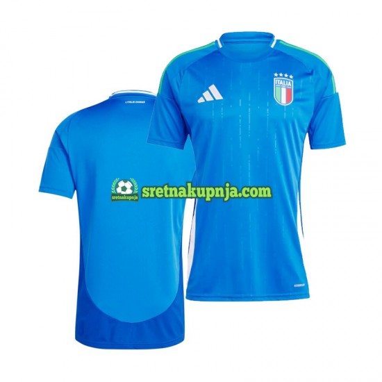 Muškarci Domaći Home Dresova Italija Euro 2024 Plava Kratkih Rukava