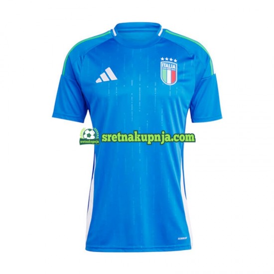 Muškarci Domaći Home Dresova Italija Euro 2024 Plava Kratkih Rukava