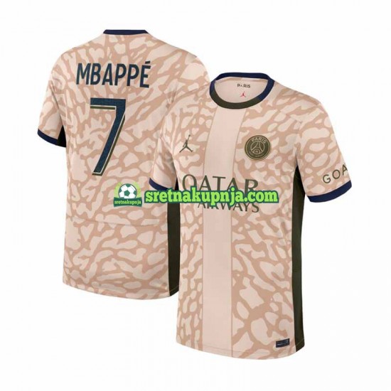 Muškarci Četvrti Dresova Paris Saint-Germain Kylian Mbappe 7 2023-2024 Kratkih Rukava