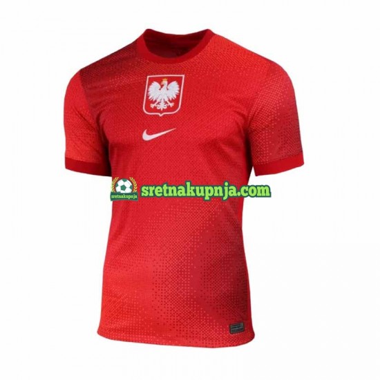 Muškarci Gostujući Away Dresova Poljska Euro 2024 Crvena Kratkih Rukava