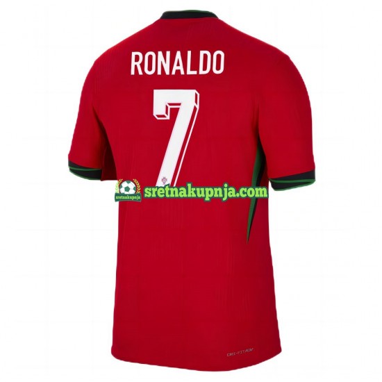 Muškarci Domaći Home Dresova Portugal Cristiano Ronaldo 7 Euro 2024 Crvena Kratkih Rukava