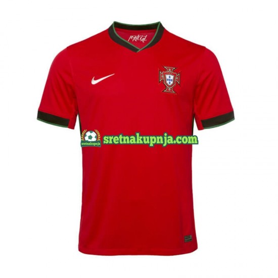 Muškarci Domaći Home Dresova Portugal Euro 2024 Crvena Kratkih Rukava