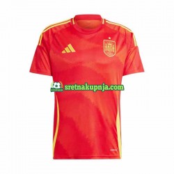 Muškarci Domaći Home Dresova Španjolska Euro 2024 Crvena Kratkih Rukava