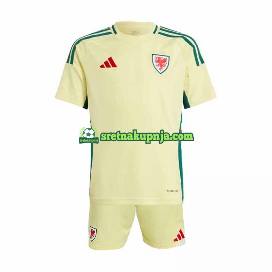 Dječja Gostujući Away Dresova Wales 2024 Kratkih Rukava