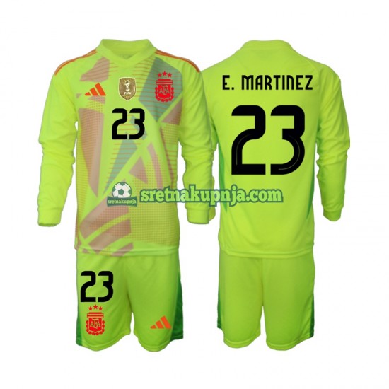 Dječja Gostujući Away Golmanski Dresova Argentina Emiliano Martinez 23 2024 Dugim Rukavima