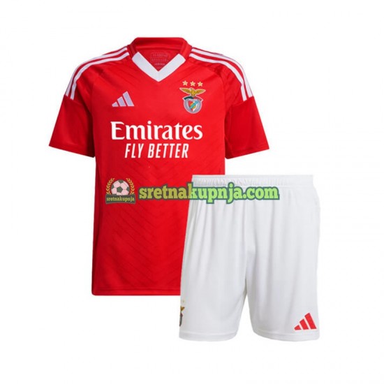 Dječja Domaći Home Dresova Benfica 2024-2025 Crvena Kratkih Rukava