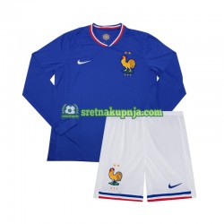 Dječja Domaći Home Dresova Francuska Euro 2024 Dugim Rukavima