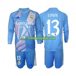 Dječja Domaći Home Golmanski Dresova Real Madrid Andriy Lunin 13 2024-2025 Dugim Rukavima