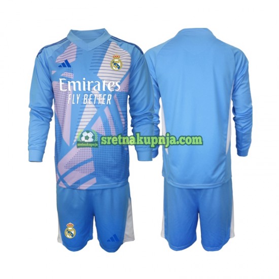 Dječja Domaći Home Golmanski Dresova Real Madrid 2024-2025 Dugim Rukavima