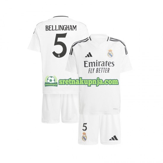Dječja Domaći Home Dresova Real Madrid Jude Bellingham 5 2024-2025 Bijela Kratkih Rukava
