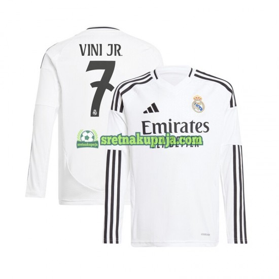 Muškarci Domaći Home Dresova Real Madrid Vinicius Junior 7 2024-2025 Bijela Dugim Rukavima