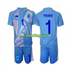 Dječja Domaći Home Golmanski Dresova Španjolska David Raya 1 Euro 2024 Kratkih Rukava