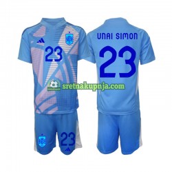 Dječja Domaći Home Golmanski Dresova Španjolska Unai Simon 23 Euro 2024 Kratkih Rukava
