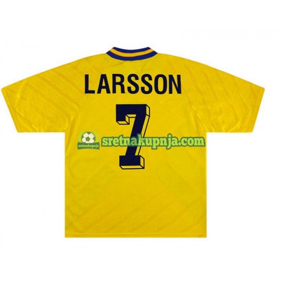 Muškarci Domaći Home Dresova Švedska Henrik Larsson 7 Retro 1994 Kratkih Rukava