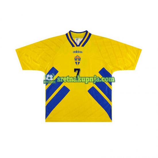 Muškarci Domaći Home Dresova Švedska Henrik Larsson 7 Retro 1994 Kratkih Rukava