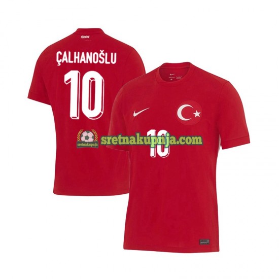Muškarci Gostujući Away Dresova Turska Hakan Calhanoglu 10 Euro 2024 Kratkih Rukava