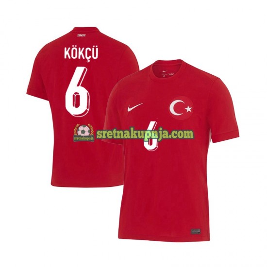 Muškarci Gostujući Away Dresova Turska Orkun Kokcu 6 Euro 2024 Kratkih Rukava