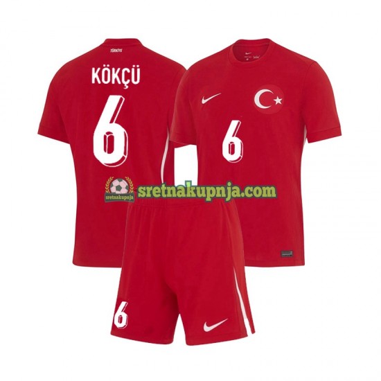 Dječja Gostujući Away Dresova Turska Orkun Kokcu 6 Euro 2024 Kratkih Rukava