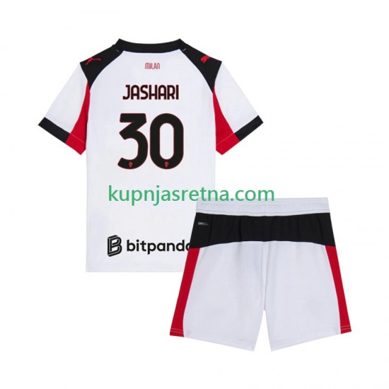 Dječja Gostujući Away Dresova AC Milan Ardon Jashari 30 2025-2026 Kratkih Rukava