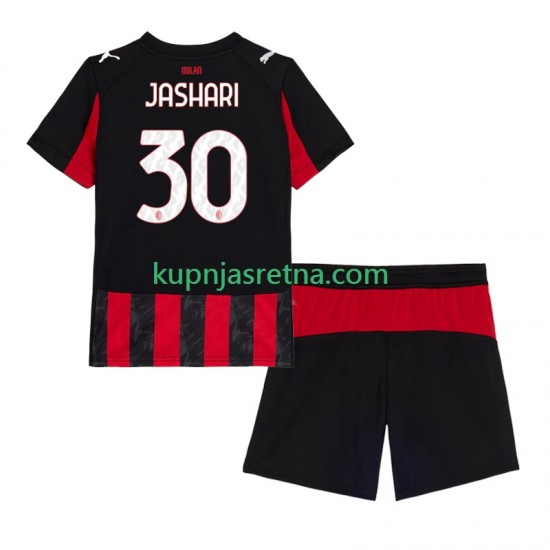 Dječja Domaći Home Dresova AC Milan Ardon Jashari 30 2025-2026 Kratkih Rukava