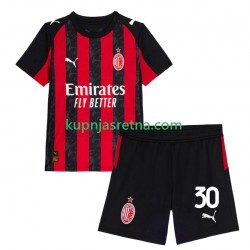 Dječja Domaći Home Dresova AC Milan Ardon Jashari 30 2025-2026 Kratkih Rukava