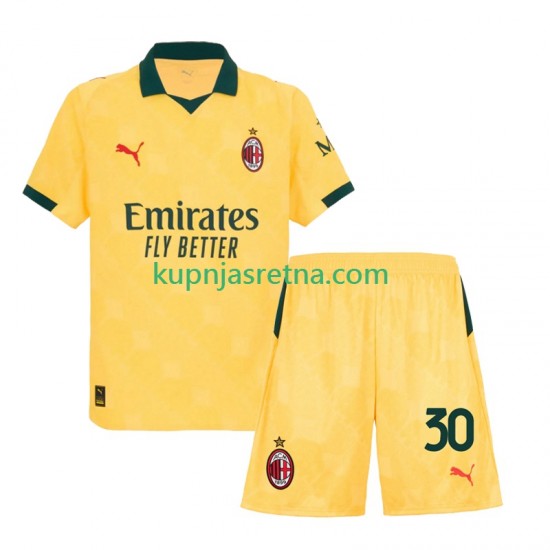Dječja Treći Dresova AC Milan Ardon Jashari 30 2025-2026 Kratkih Rukava