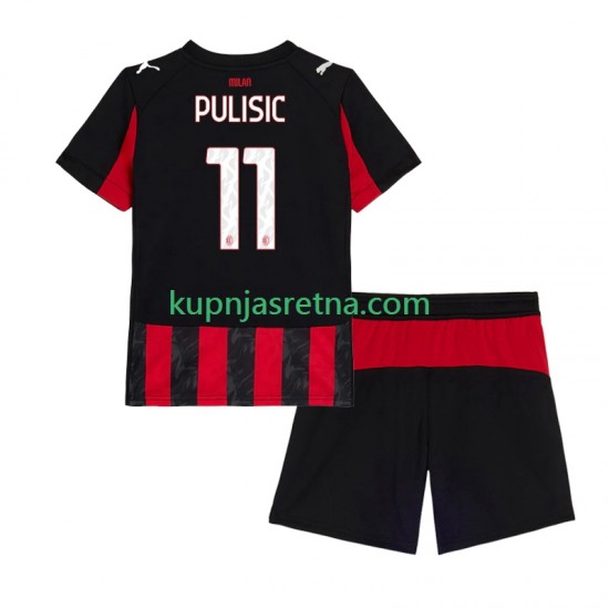 Dječja Domaći Home Dresova AC Milan Christian Pulisic 11 2025-2026 Kratkih Rukava