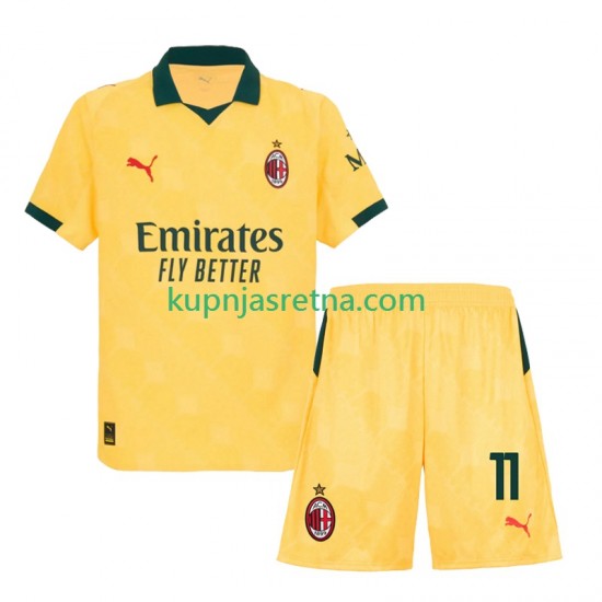 Dječja Treći Dresova AC Milan Christian Pulisic 11 2025-2026 Kratkih Rukava