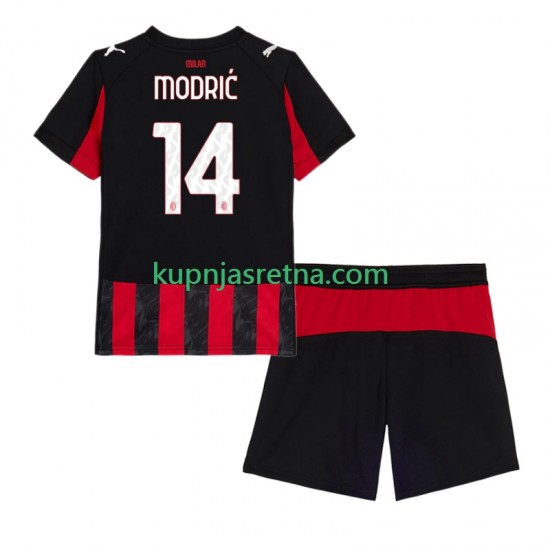 Dječja Domaći Home Dresova AC Milan Luca Modric 14 2025-2026 Kratkih Rukava