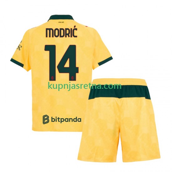 Dječja Treći Dresova AC Milan Luca Modric 14 2025-2026 Kratkih Rukava