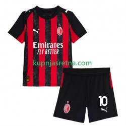 Dječja Domaći Home Dresova AC Milan Rafael Leao 10 2025-2026 Kratkih Rukava