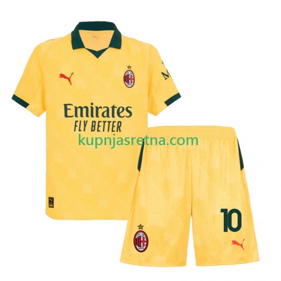 Dječja Treći Dresova AC Milan Rafael Leao 10 2025-2026 Kratkih Rukava
