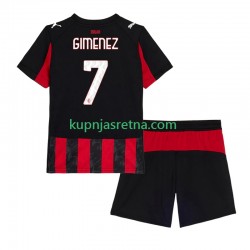 Dječja Domaći Home Dresova AC Milan Santiago Gimenez 7 2025-2026 Kratkih Rukava
