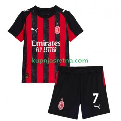 Dječja Domaći Home Dresova AC Milan Santiago Gimenez 7 2025-2026 Kratkih Rukava
