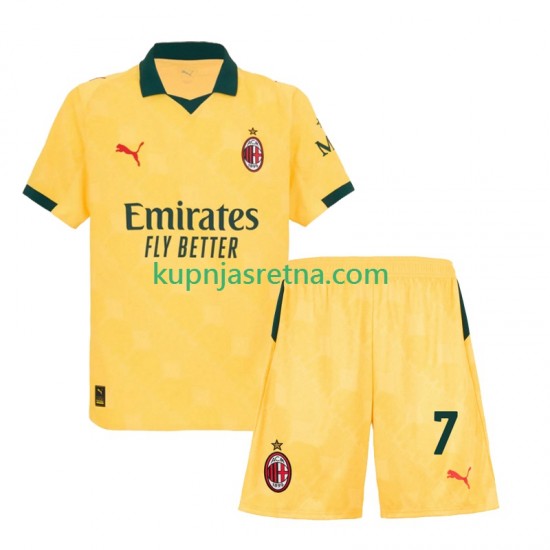 Dječja Treći Dresova AC Milan Santiago Gimenez 7 2025-2026 Kratkih Rukava