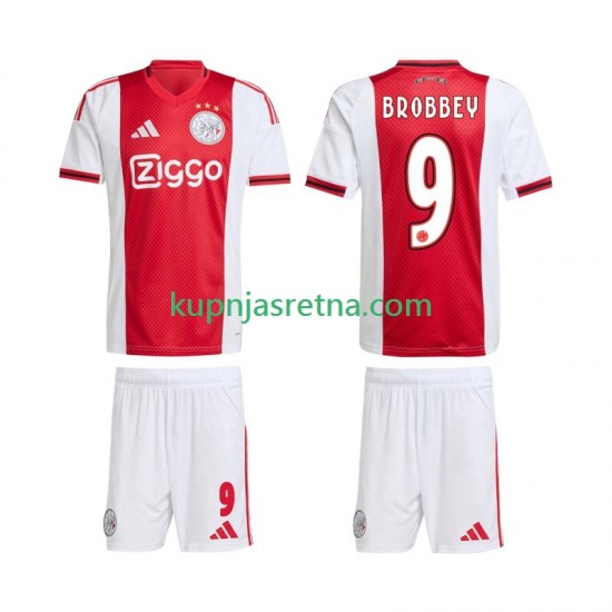 Dječja Domaći Home Dresova AFC Ajax Brian Brobbey 9 2025-2026 Kratkih Rukava