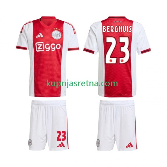 Dječja Domaći Home Dresova AFC Ajax Steven Berghuis 23 2025-2026 Kratkih Rukava