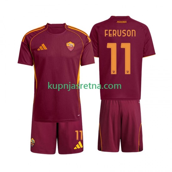 Dječja Domaći Home Dresova Roma Evan Ferguson 11 2025-2026 Kratkih Rukava