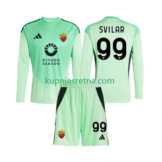 Dječja Gostujući Away Četvrti Golmanski Dresova Roma Mile Svilar 99 2025-2026 Dugim Rukavima
